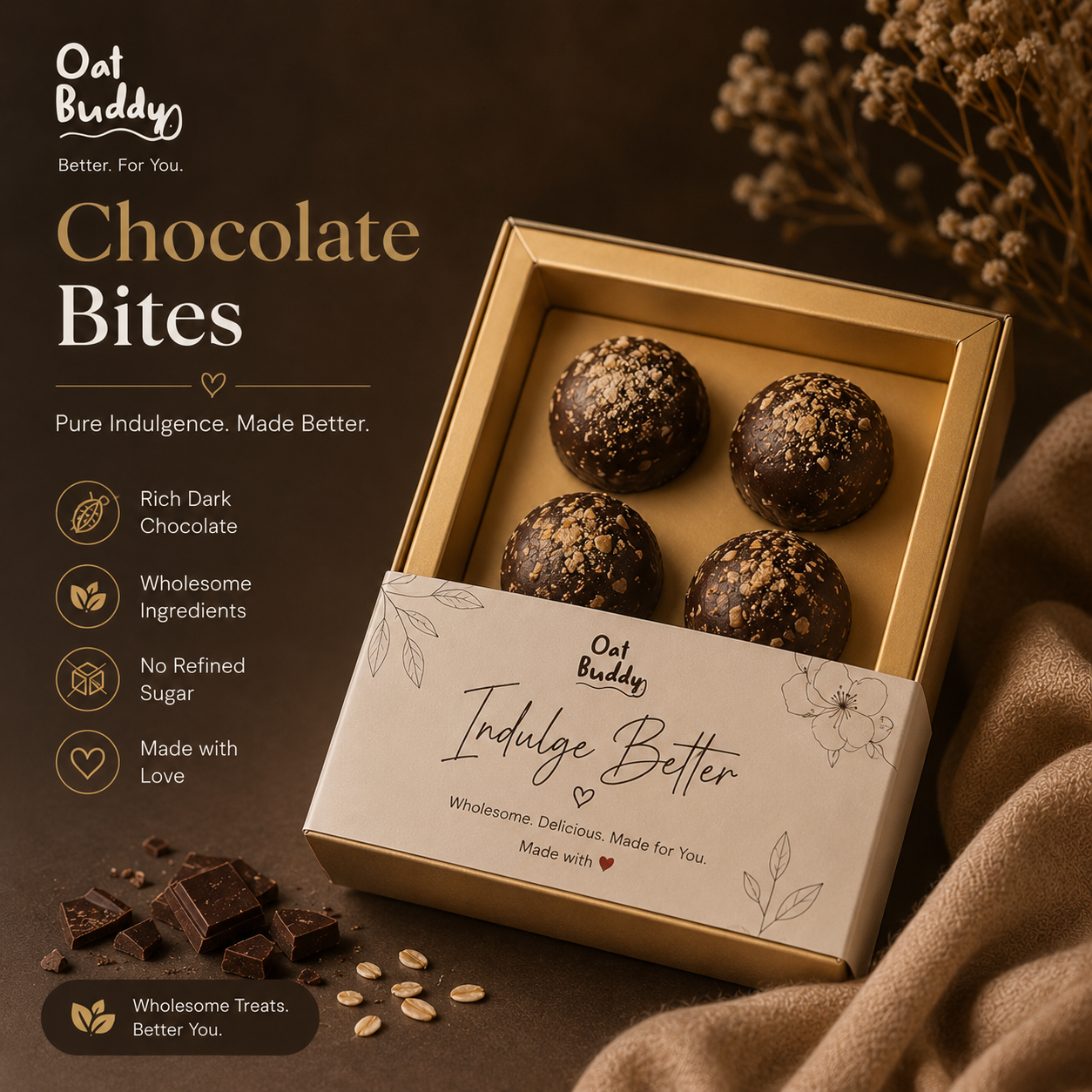 Mocha Hazelnut Oat Ladoos (5 pcs)